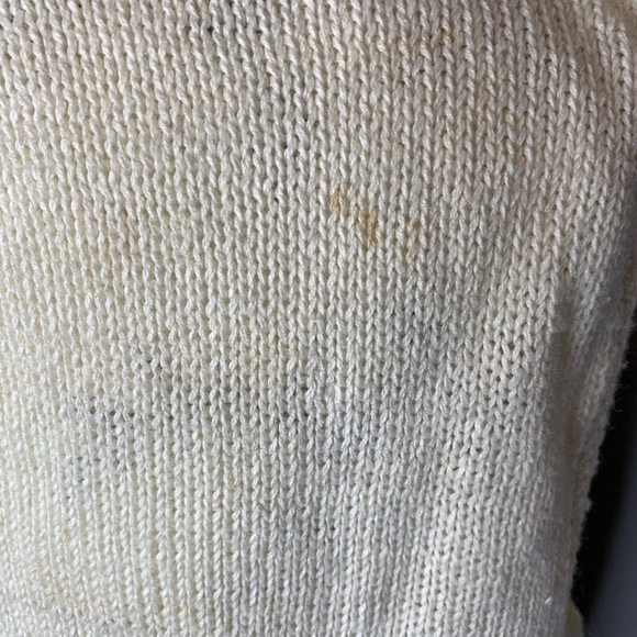 Vintage Worthington Beaded Vest Top Knit Cream MED - Picture 5 of 5